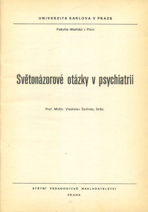 Světonázorové otázky v psychiatrii