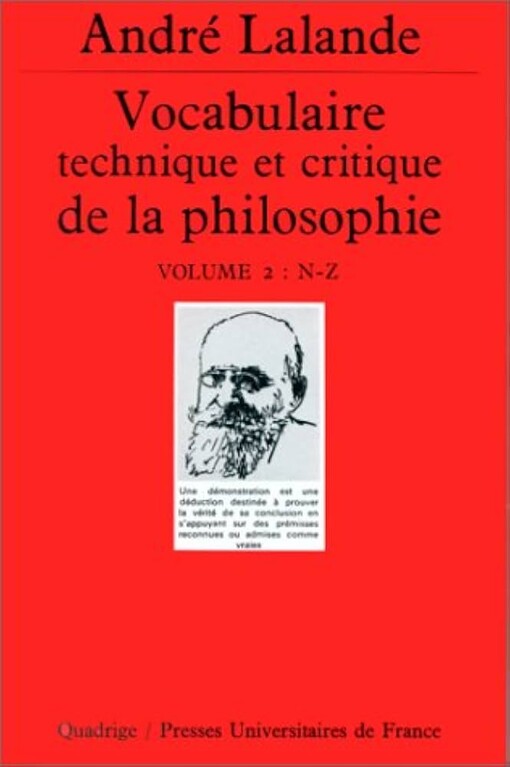 Vocabulaire technique et critique de la philosophie