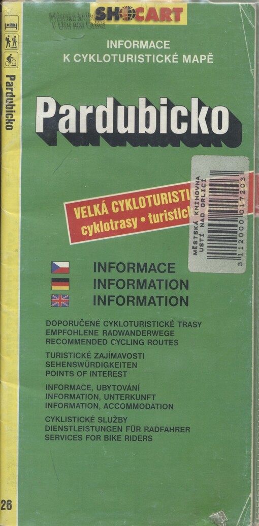 Pardubicko [kartografický dokument] : velká cykloturistická mapa : cyklotrasy, turistické značení