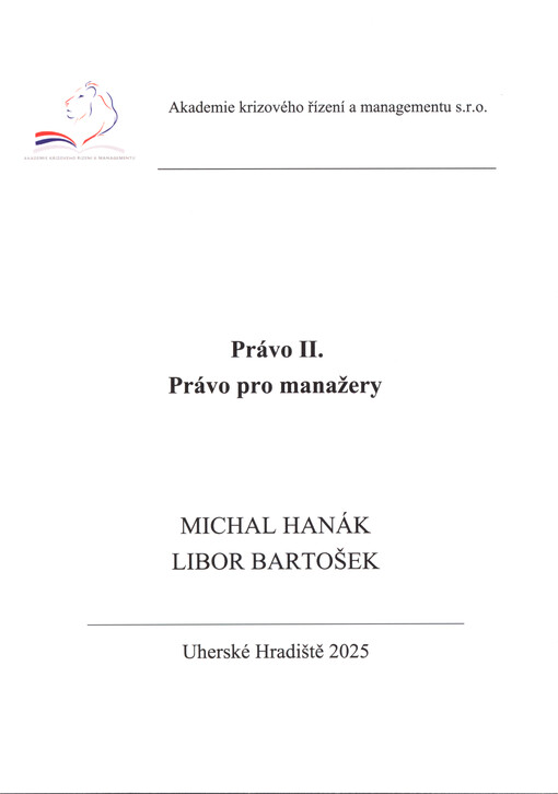 Právo. II, Právo pro manažery