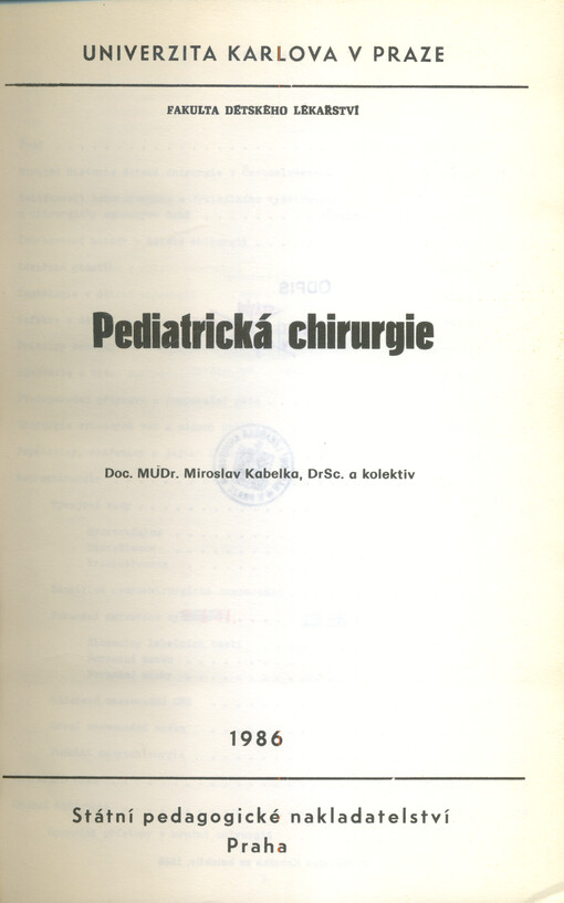 Pediatrická chirurgie