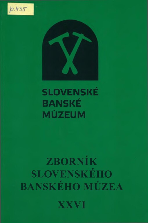 Zborník Slovenského banského múzea. Ročník XXVI. 2019
