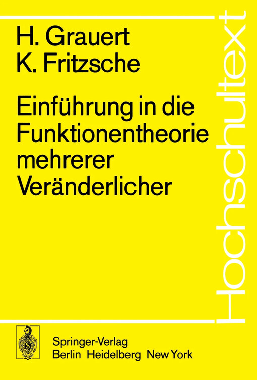 Einführung in die Funktionentheorie mehrerer Veränderlischer