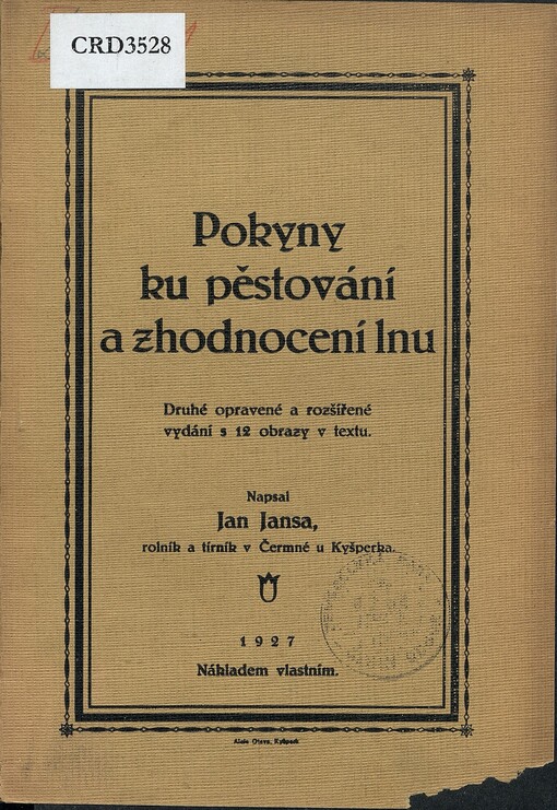 Pokyny ku pěstování a zhodnocení lnu