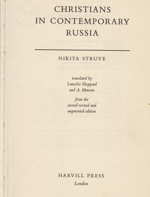 Christians in Contemporary Russia
