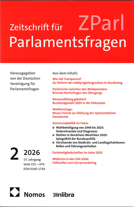 Zeitschrift für Parlamentsfragen