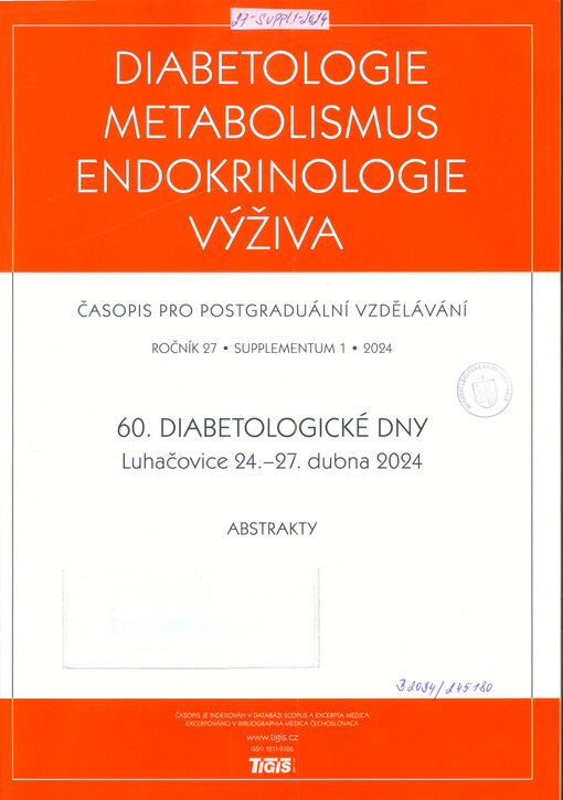 Diabetologické dny : Luhačovice ... : abstrakta