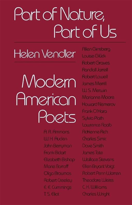 Part of nature :part of us. modern american poets