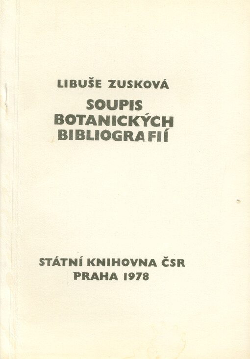 Soupis botanických bibliografií