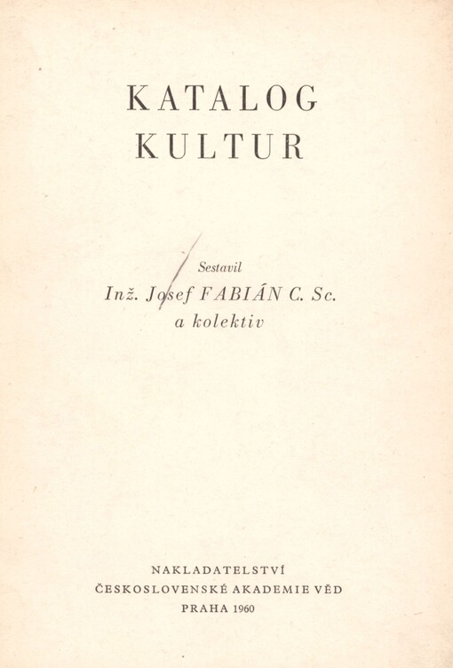 Katalog kultur