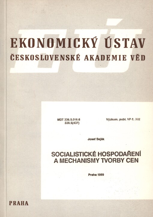 Socialistické hospodaření a mechanismy tvorby cen