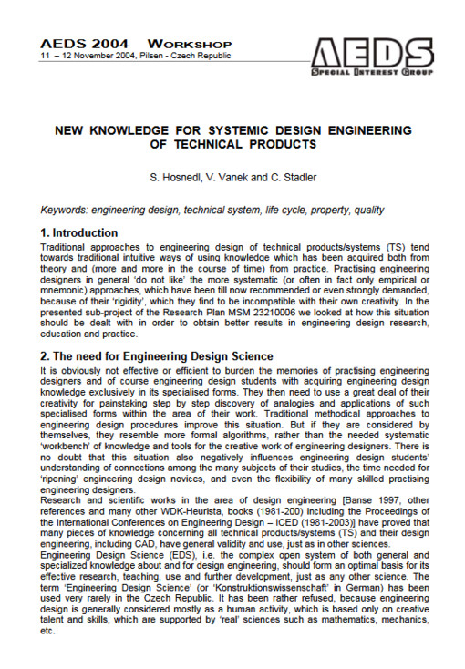 AEDS 2004 workshop :11-12 November 2004, Pilsen, Czech Republic : book of abstracts