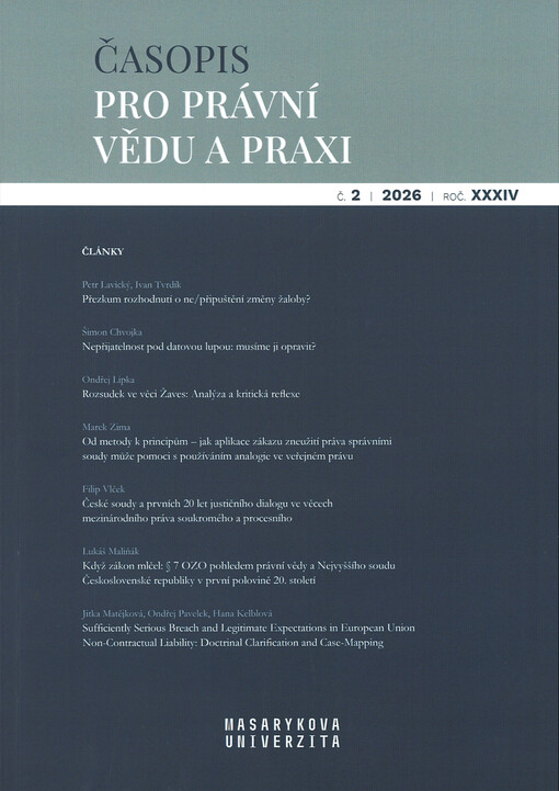 Časopis pro právní vědu a praxi