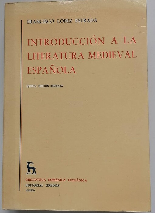 Introducción a la literatura medieval española