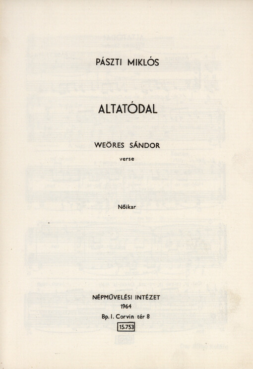 Altatódal : nöikar