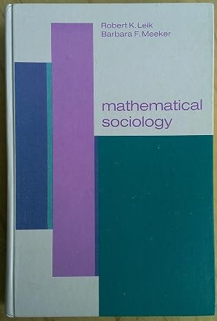 Mathematical Sociology /