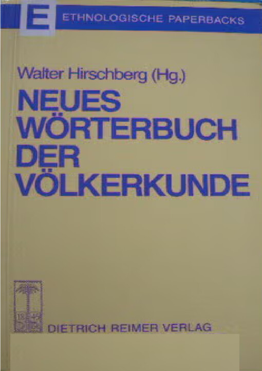 Neues Wörterbuch der Völkerkunde