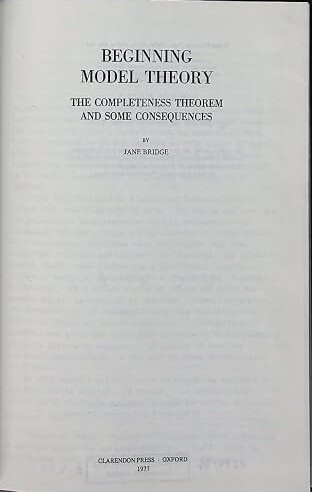 Beginning model theory :