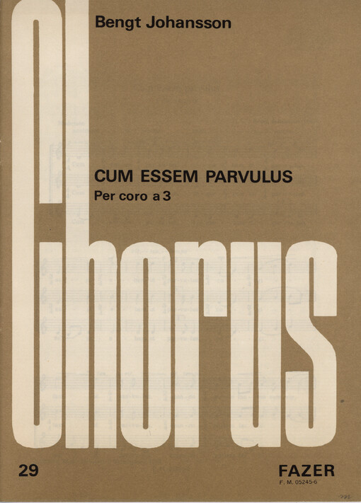 Cum essem parvulus : per coro a 3
