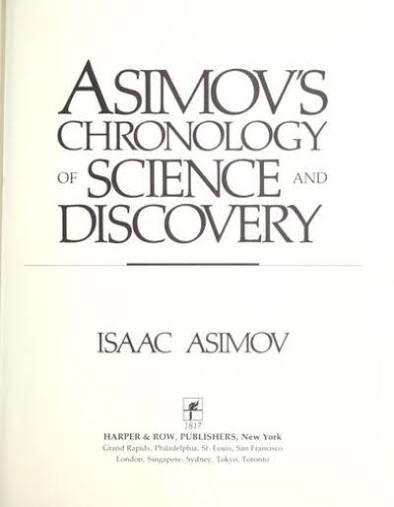 Asimov's chronology of science and discovery