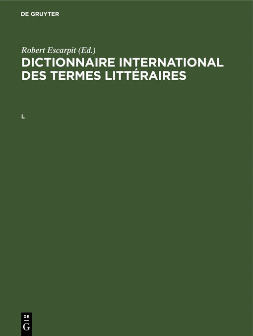 Dictionnaire international des termes littéraires