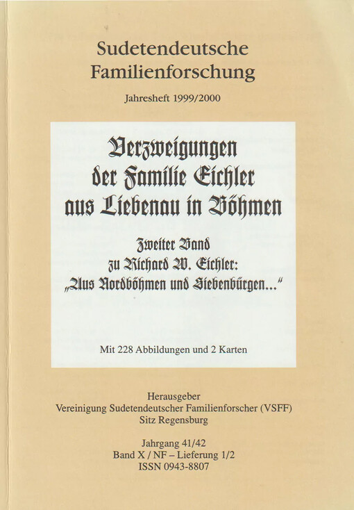 Verzweigungen der Familie Eichler aus Liebenau in Böhmen