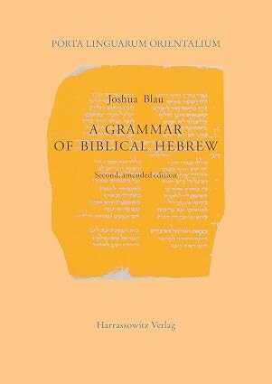 A grammar of biblical Hebrew