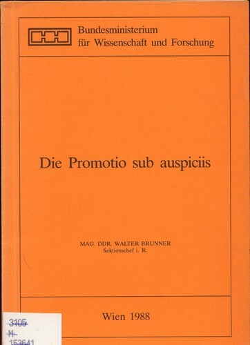 Die Promotio sub auspiciis