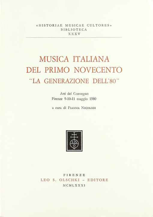 Musica italiana del primo Novecento 