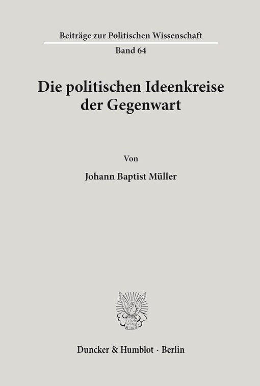 Die politischen Ideenkreise der Gegenwart