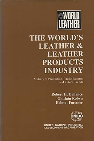 The World's Leather and Leather Products Industry :