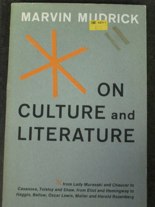 On culture and literature