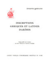 Inscriptions grecques et latines d'Akôris