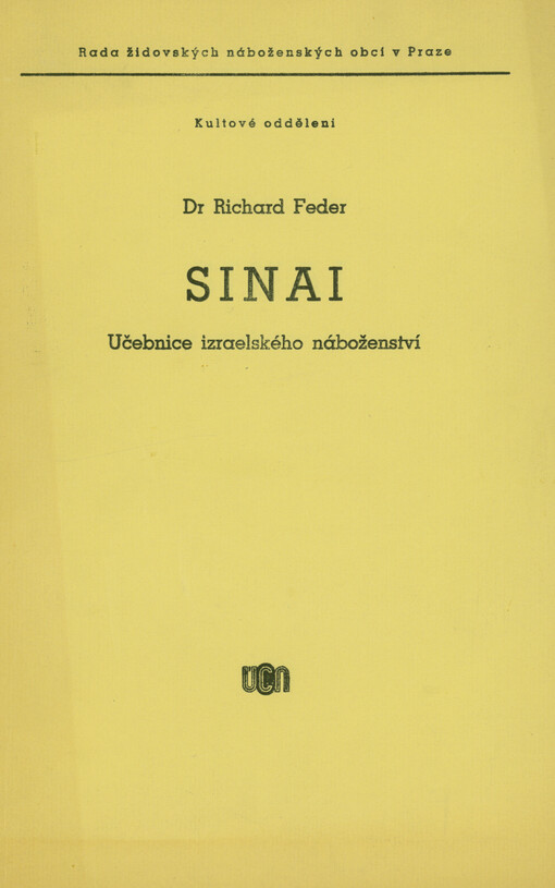 Sinai : učebnice izraelského náboženství
