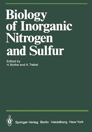 Biology of Inorganic Nitrogen and Sulfur /