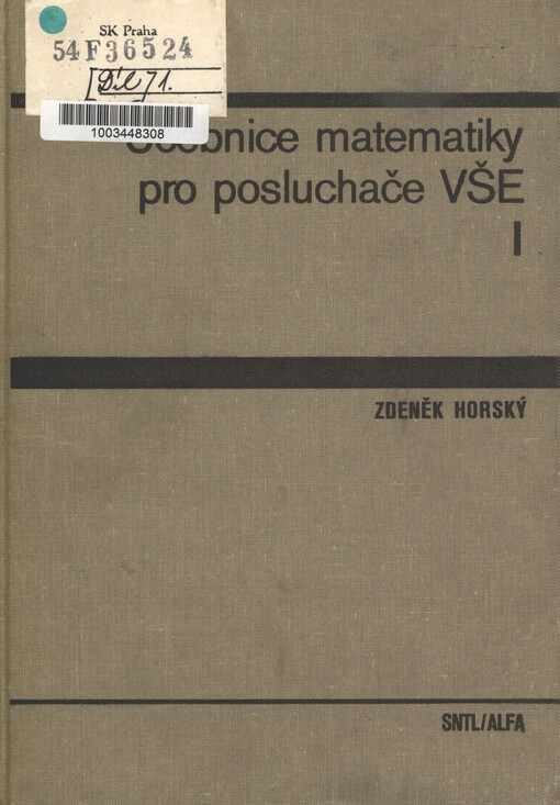 Učebnice matematiky pro posluchače VŠE I