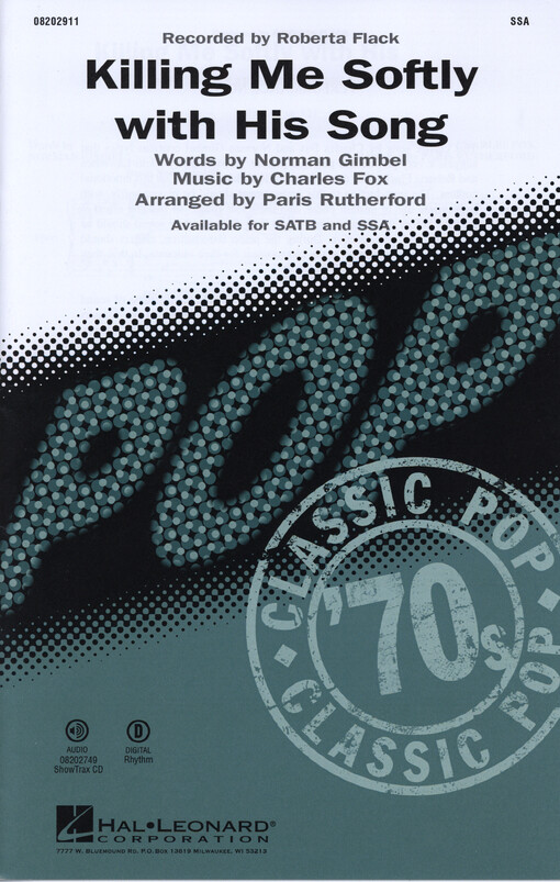 Killing Me Softly with His Song : for SSA and Piano with Optional Instrumental Accompaniment