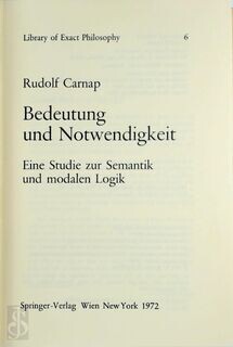 Bedeutung und Notwendigkeit :eine Studie zur Semantik und modalen Logik