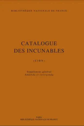 Catalogue des incunables (CIBN)