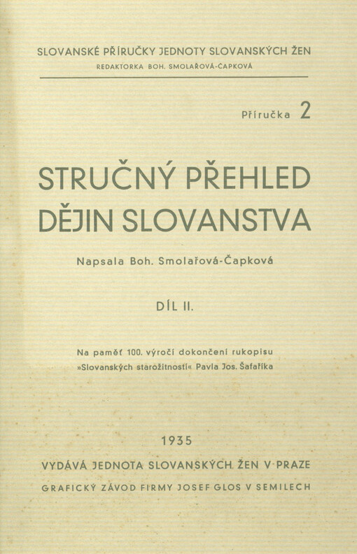 Stručný přehled dějin Slovanstva. Slované od 11. do 16. století