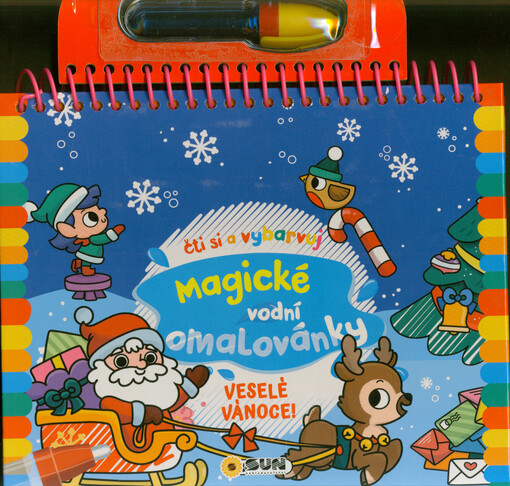 Magické vodní omalovánky : čti si a vybarvuj. Veselé Vánoce!