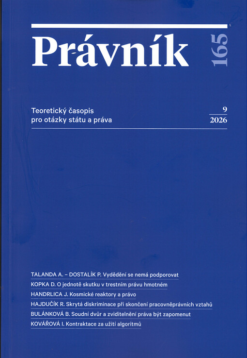 Právník : teoretický časopis pro otázky státu a práva