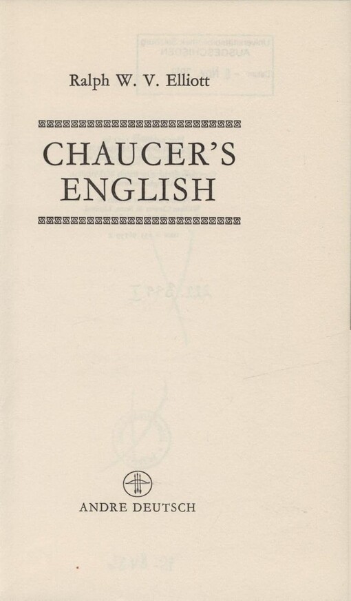 Chaucer's English