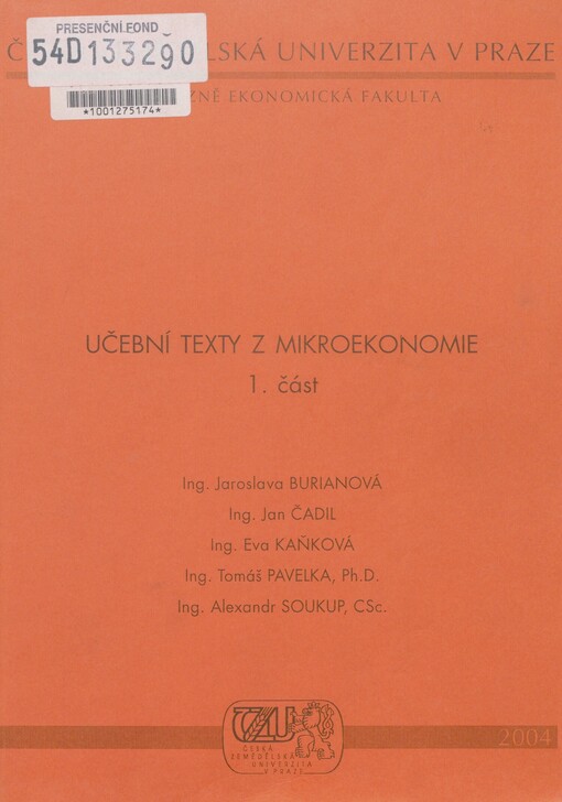 Učební texty z mikroekonomie