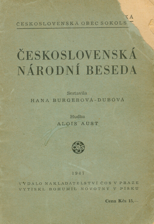 Československá národní beseda : provedeno po prvé na 