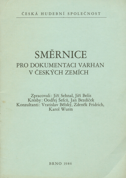 Směrnice pro dokumentaci varhan v českých zemích