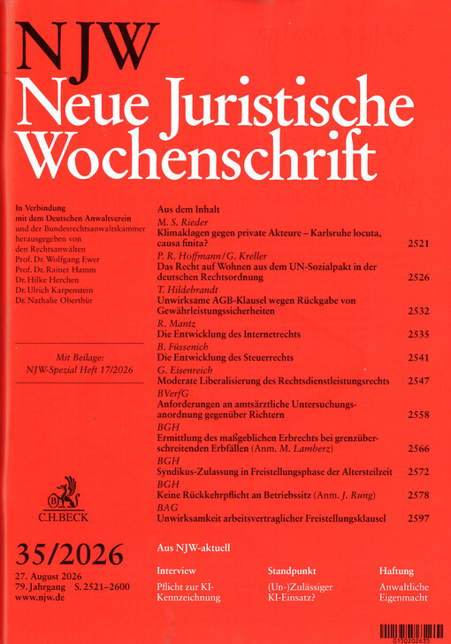 Neue juristische Wochenschrift