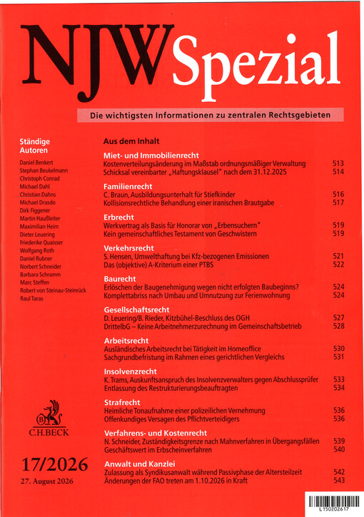 NJW Spezial