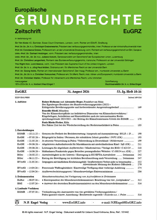 Europäische Grundrechte Zeitschrift