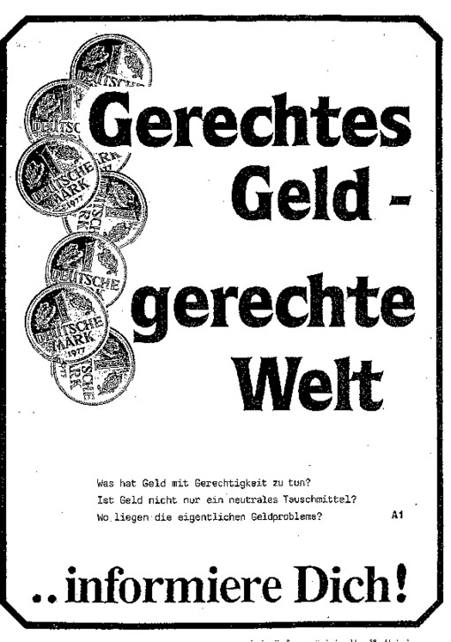 Gerechtes Geld - Gerechte Welt :Auswege aus Wachstumszwang und Schuldenkatastrophe 1891-1991 : 100 Jahre Gedanken zu einer Natürlichen Wirtschaftsordnung : Beiträge zur Tagung in Konstanz 1991
